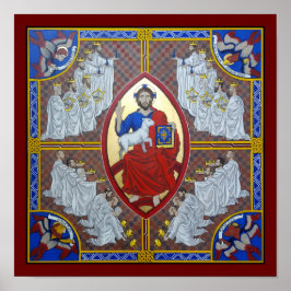 Póster Poster de Cristo en Majestad y los 24 ancianos