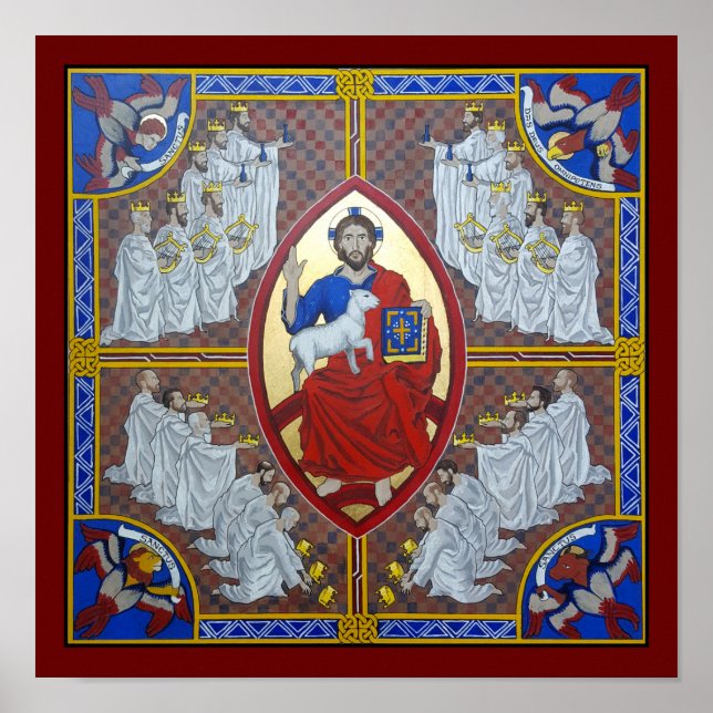 Póster Poster de Cristo en Majestad y los 24 ancianos (Frente)