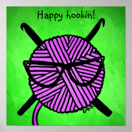 Póster Poster de crochet de Happy Hookin'