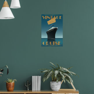 Póster Poster de crucero de época