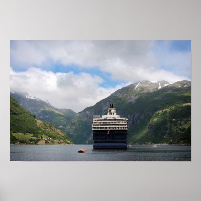 Póster Poster de crucero en Geirangerfjord (Frente)