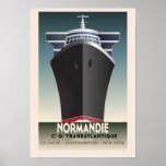 Póster Poster de crucero inspirado en el Art Deco<br><div class="desc">Afiche de viajes inspirado en el Art Deco que incluye un crucero.</div>