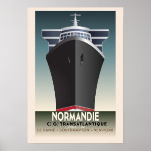 Póster Poster de crucero inspirado en el Art Deco
