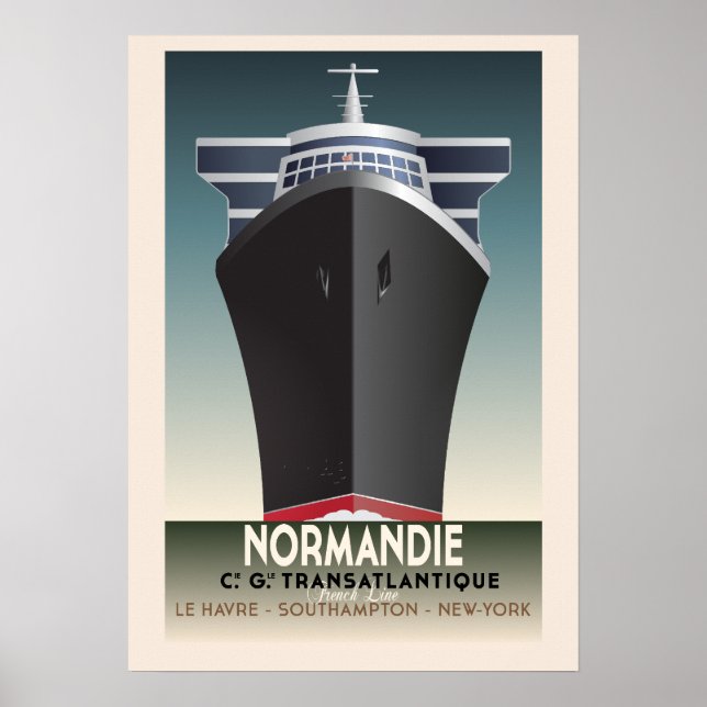 Póster Poster de crucero inspirado en el Art Deco (Frente)