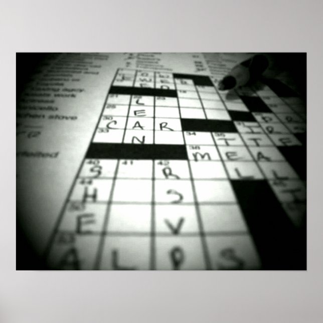 Póster Poster de cruces de palabras (Frente)