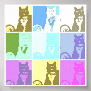 Póster Poster de cuadrados de Megumi