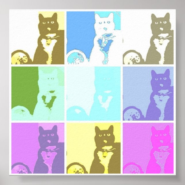 Póster Poster de cuadrados de Megumi (Frente)