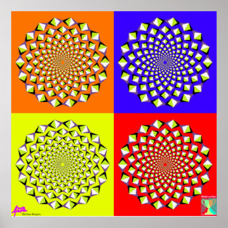 Póster Poster de cuatro cuadrados