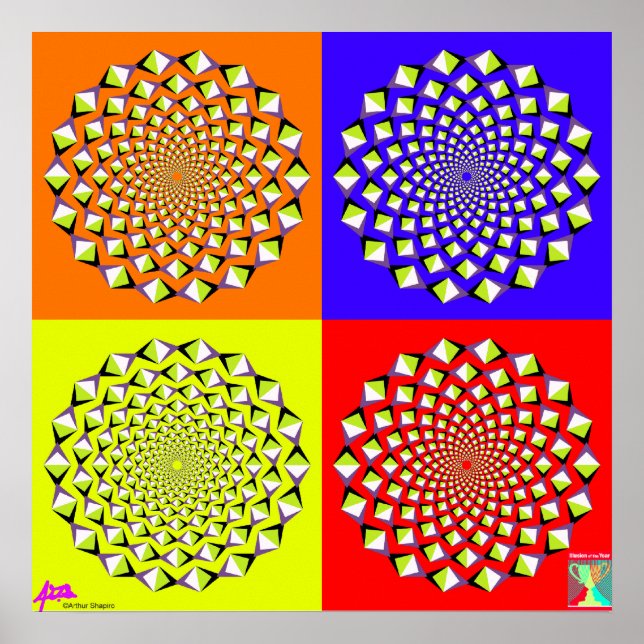 Póster Poster de cuatro cuadrados (Frente)