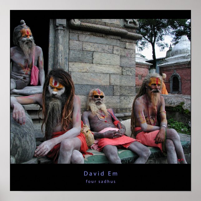 Póster Poster de Cuatro Sadhus (Frente)