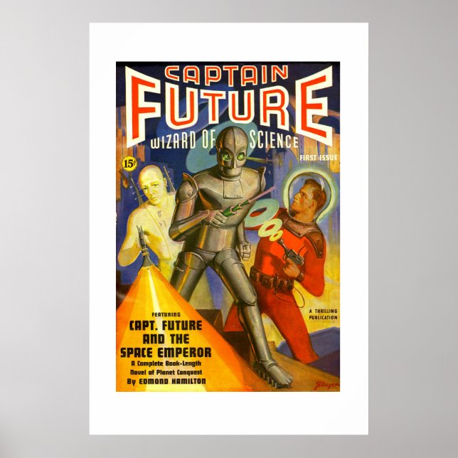 Póster Poster de cubierta de pulpa Capitán Futuro (Frente)