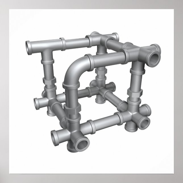 Póster Poster de cubo de tuberías (Frente)