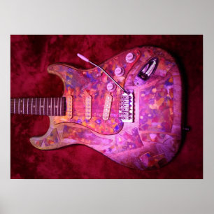 Póster Poster de cuerpo intensivo de guitarra eléctrica M