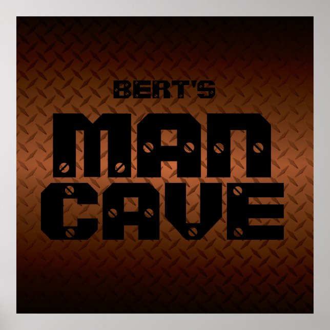 Póster Poster de cueva masculina personalizada de plancha (Frente)