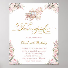 Póster Poster de cumpleaños de la cápsula de tiempo de la