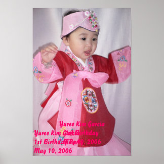 Póster Poster de cumpleaños de Yuree