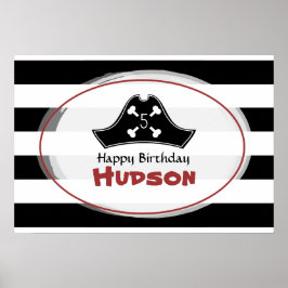 Póster Poster de cumpleaños pirata