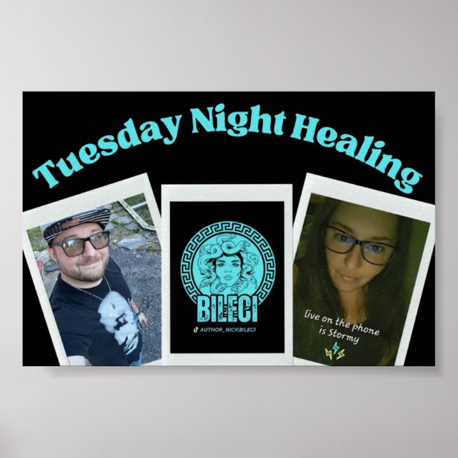 Póster Poster de curación nocturna del martes (Frente)