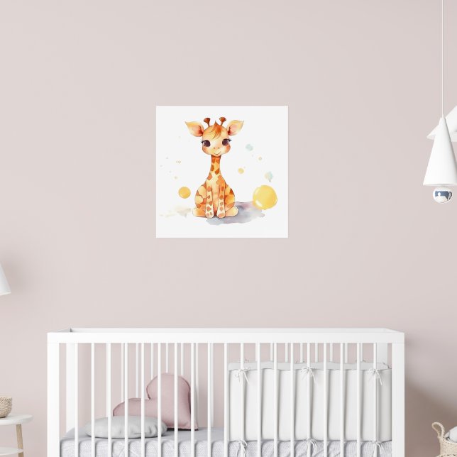 Póster Poster de Cute Baby Giraffe (Guardería 2)