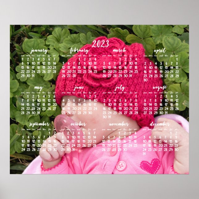 Póster Poster de Cute Photo Yearly Calendar 2023 (Frente)