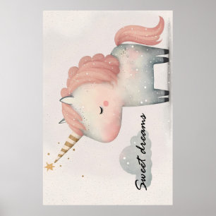 Póster Poster de Cute Unicorn