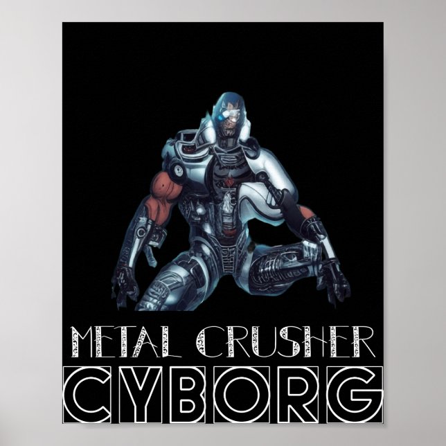 Póster Poster de Cyborg Crusher metalizado (Frente)