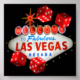 Póster Poster de dados de bienvenida