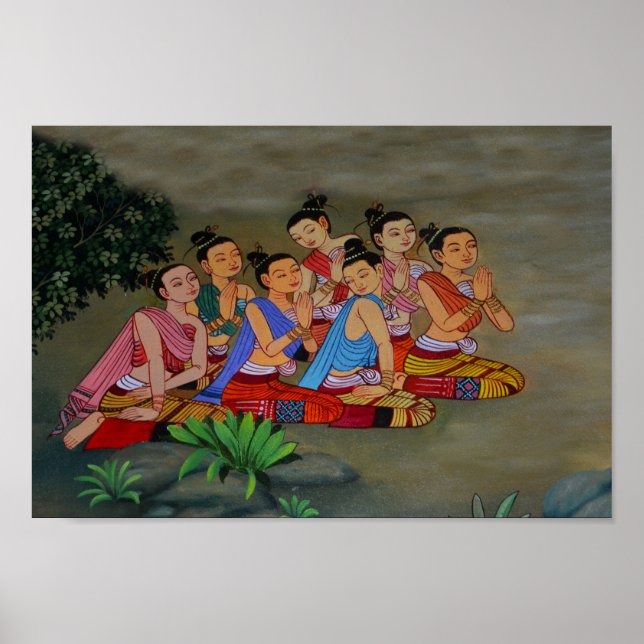 Póster Poster de damas de tribunal tailandés (Frente)