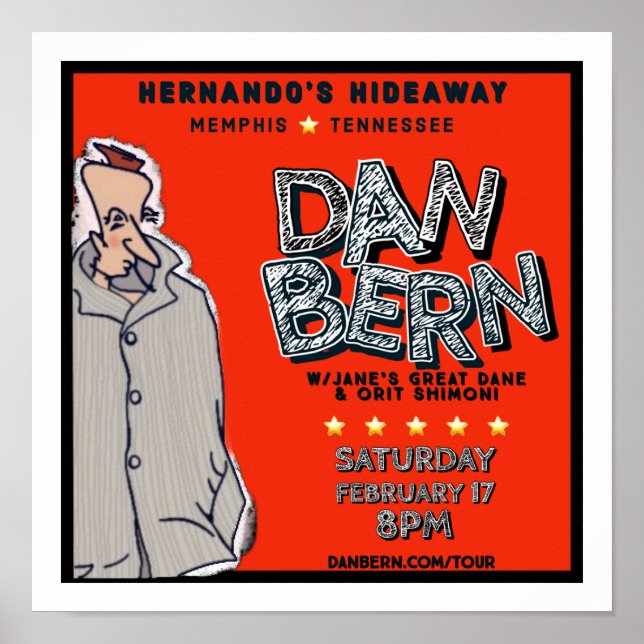 Póster Poster de Dan Bern Winter Tour 2024 (Frente)