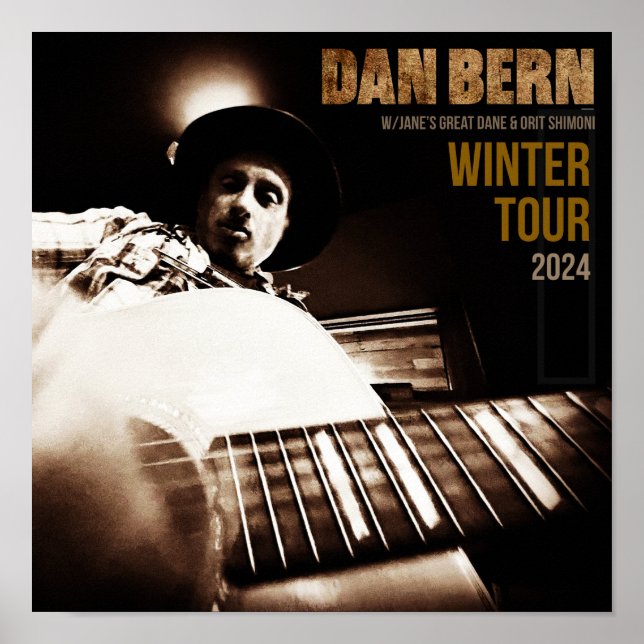Póster Poster de Dan Bern Winter Tour 2024 (Frente)