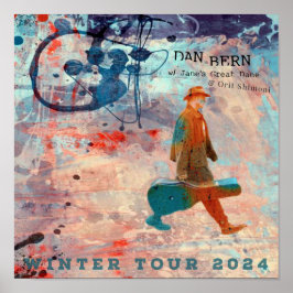 Póster Poster de Dan Bern Winter Tour 2024 (SO art)