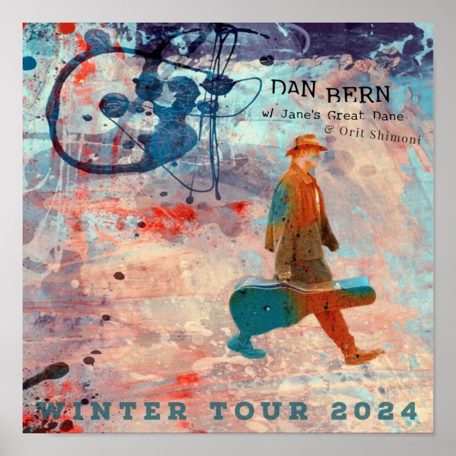 Póster Poster de Dan Bern Winter Tour 2024 (SO art) (Frente)