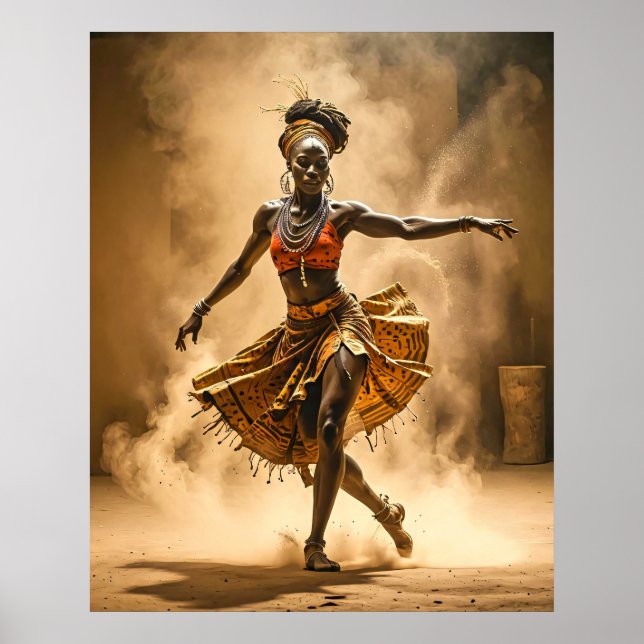 Póster Poster de danza africana (Frente)