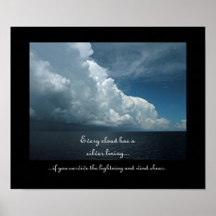 Póster Poster De-De motivación divertido 2 de las nubes