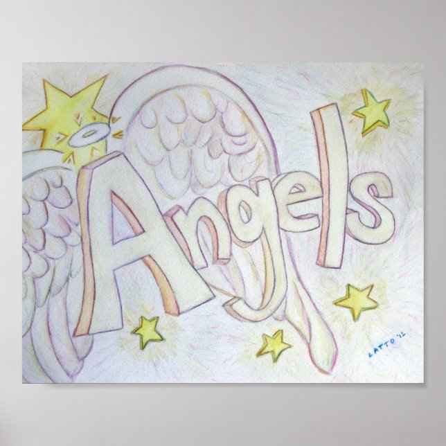 Póster Poster de  de Word Angels inspiradores (Frente)