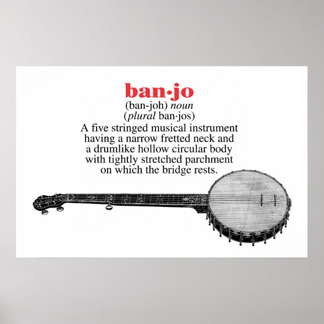 Póster Poster de definición de banjo (Frente)