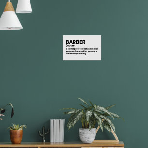 Póster Poster de definición de Barber Wall Decour