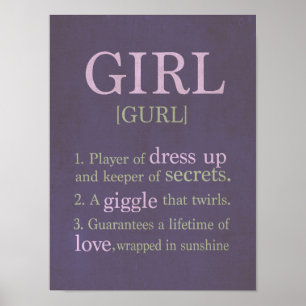 Póster Poster de definición de chica