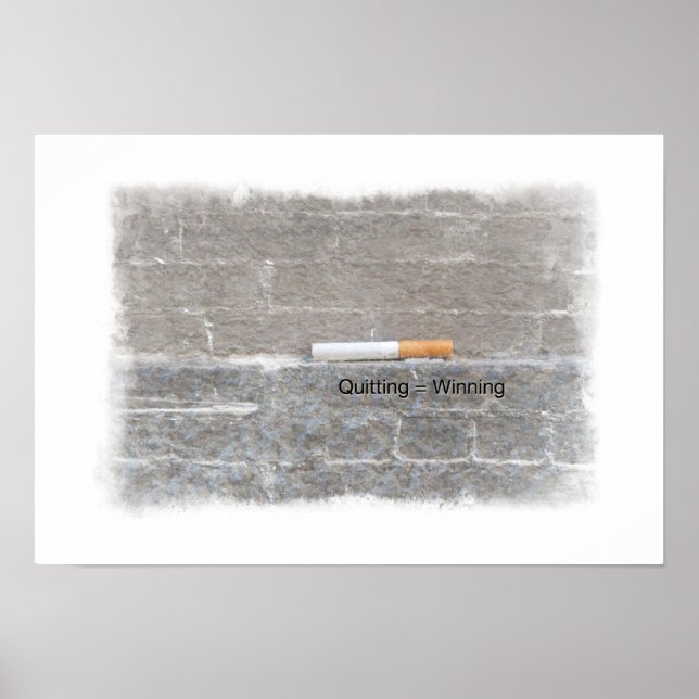 Póster Poster de dejar de fumar - Salir = Ganar (Frente)