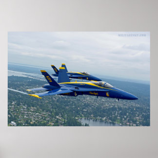 Póster Poster de demostración de vuelo naval