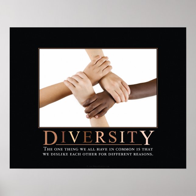 Póster Poster de Demotivación de Diversidad (Frente)