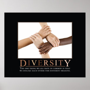 Póster Poster de Demotivational de la diversidad