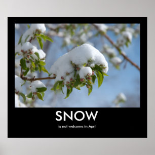 Póster Poster de Demotivational de la nieve de abril