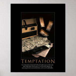 Póster Poster de Demotivational de la tentación