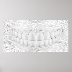 Póster Poster de Dentista de Sonrisa Perfecta para los Di
