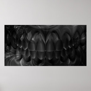 Póster Poster de Dentista Perfecto para los Dientes Negro