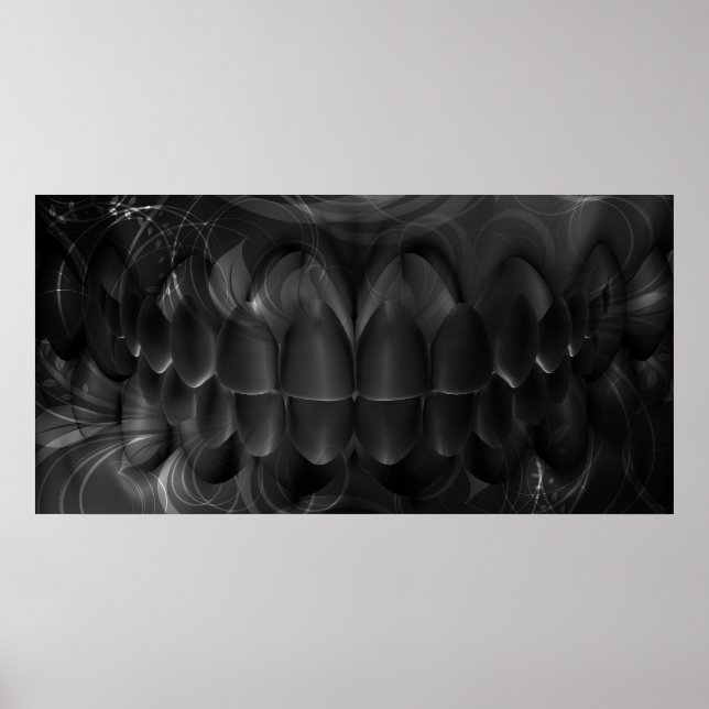 Póster Poster de Dentista Perfecto para los Dientes Negro (Frente)