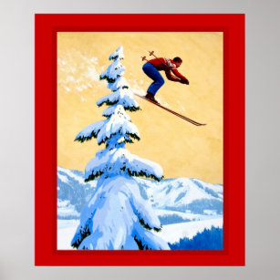 Póster Poster de deportes de invierno