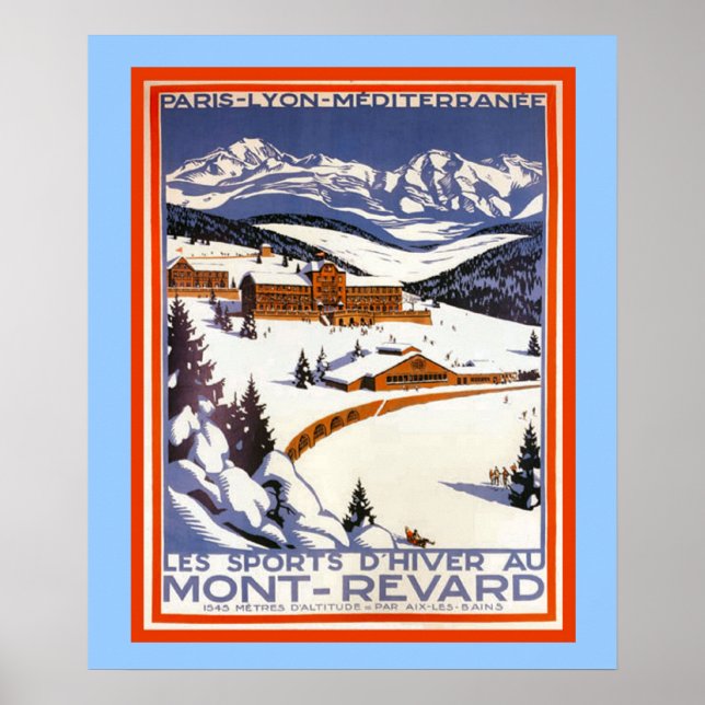 Póster Poster de deportes de invierno (Frente)