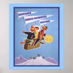 Póster Poster de deportes de invierno